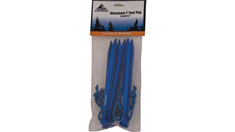 Liberty Mountain Alum Y Tent Peg 6.7'' 6pk 2715 ASSORT