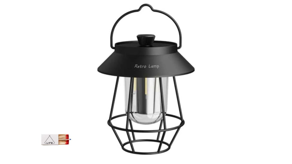 Life Intents Rertro Camping Lantern, White, One Size, 8138382213332