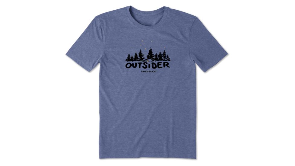 Life Is Good Cool Tee Lig Outsider T-Shirt - Mens, Vintage Blue, Medium, 55277-M