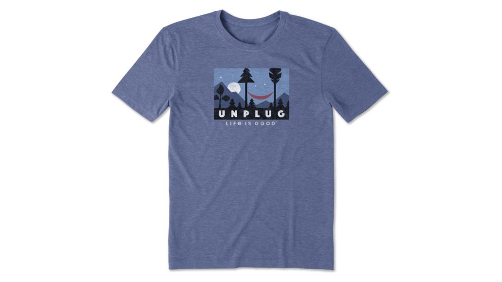 Life Is Good Cool Tee Night Light Hammock T-Shirt - Mens, Vintage Blue, Medium, 55250-M