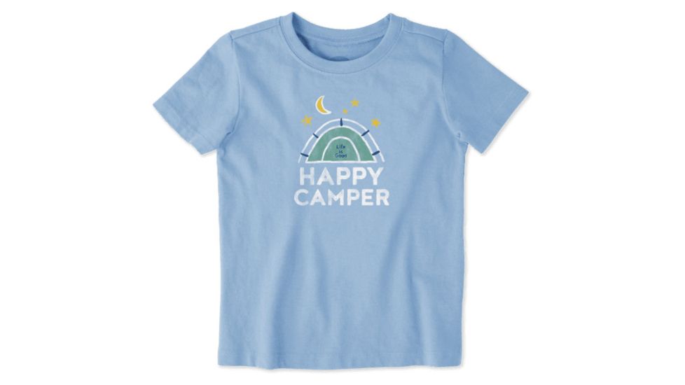 Life Is Good Happy Camper Crusher Tee, Powder blue, 3T, 53410-3T