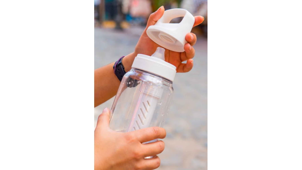 LifeStraw Go Series 1 L Water Bottle w/Filter, Clear, 1 Liter, LGV41LCLWW