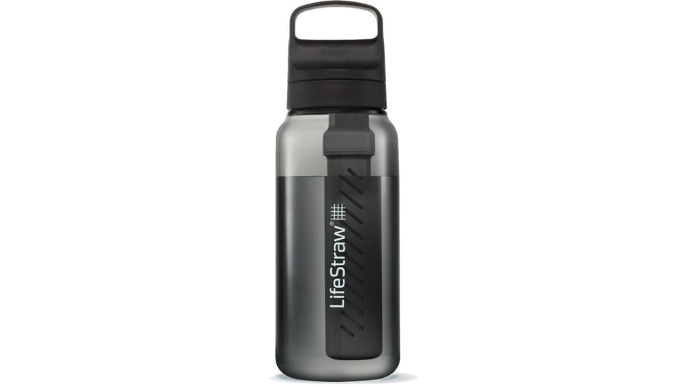 LifeStraw Go Series 1 L Water Bottle w/Filter, Nordic Noir, 1 Liter, LGV41LGYWW