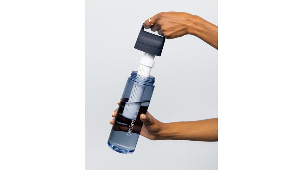 LifeStraw Go Water 22 Oz Bottle w/Filter, Cherry Blossom Pink, 22oz, LGV422PKWW