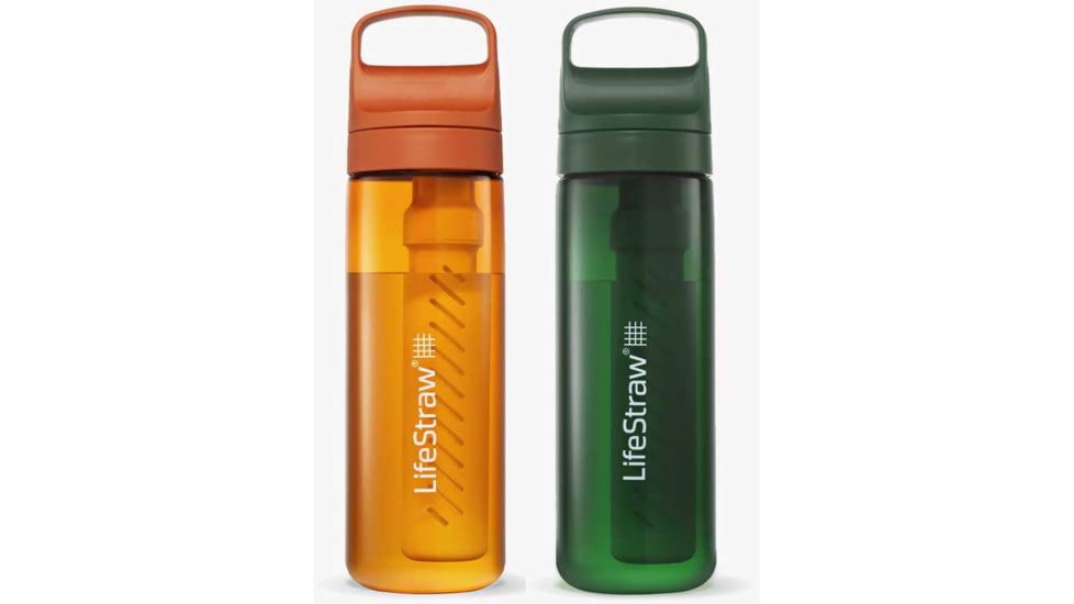 LifeStraw Go Water 22 Oz Bottle w/Filter, Cherry Blossom Pink, 22oz, LGV422PKWW