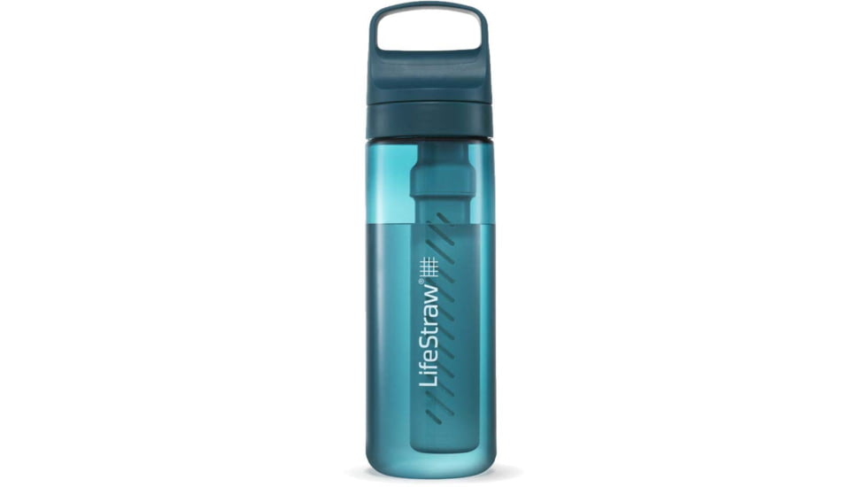 LifeStraw Go Water 22 Oz Bottle w/Filter, Laguna Teal, 22oz, LGV422TLWW