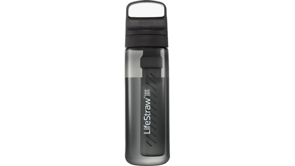 LifeStraw Go Water 22 Oz Bottle w/Filter, Nordic Noir, 22oz, LGV422GYWW