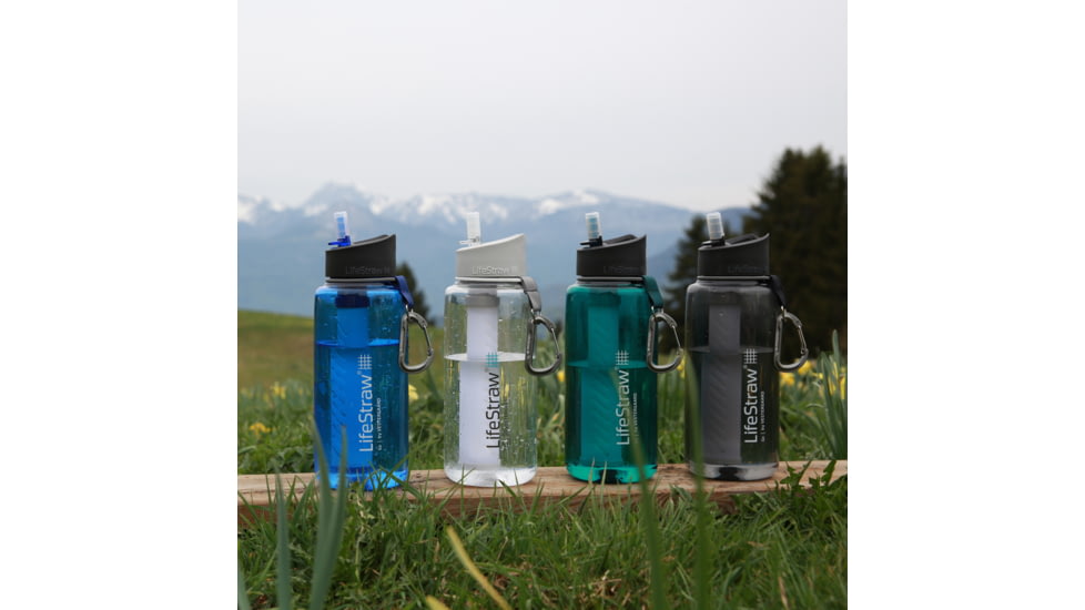 LifeStraw Go Water Filter Bottle, 1 Liter, Dark Teal, One Size, LSG1LTDT09