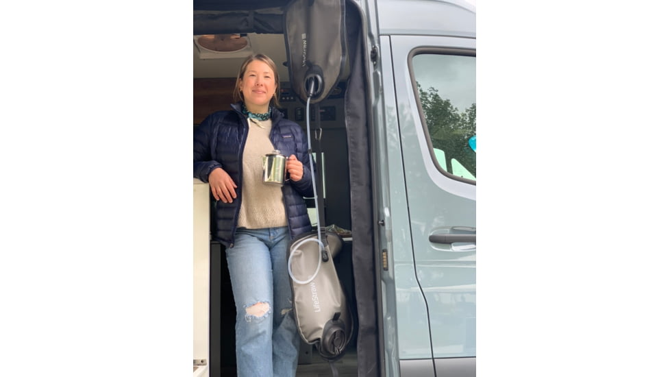 LifeStraw Large Capacity Gravity Water Filter System, One Size, Dark MountIn Grey, 8 Liter, LSPSFX8LAN1