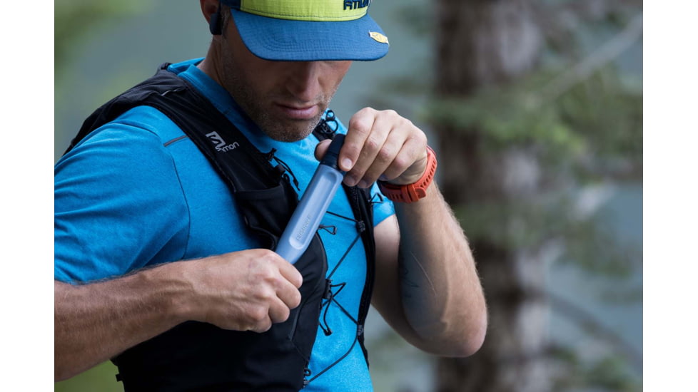 LifeStraw Peak Series Personal Water Filter Straw, Dusty Mountain Blue, 1sz, LSPSLSPMB1