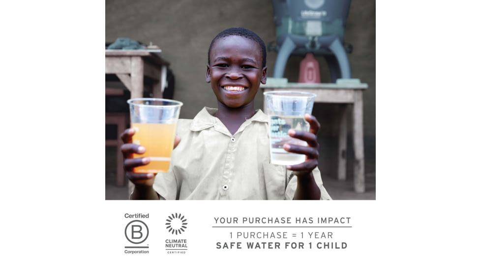 LifeStraw Peak Series Personal Water Filter Straw, Dark Mountain Gray, 1sz, LSPSLSPAN1