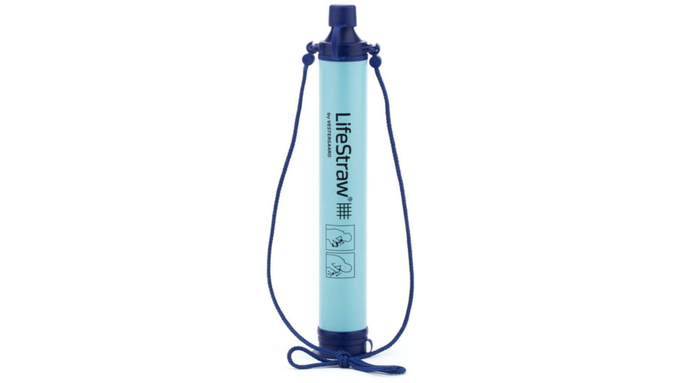 LifeStraw Personal Water Filter Straw, Dusty Mountain Blue, LSPHF038