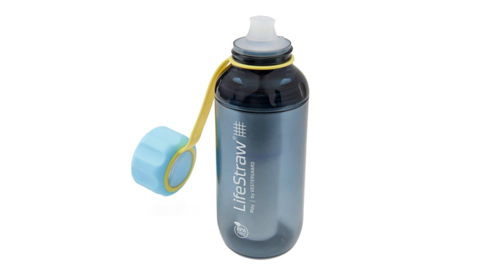 LifeStraw Play Kid Water Filter Bottle, Stormy, EN-FR Pack, LSPYLRST02