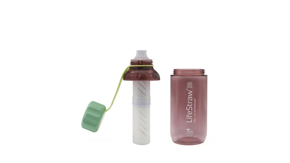 LifeStraw Play Kid Water Filter Bottle, Wildberry, EN-FR Pack, LSPYLRWB02
