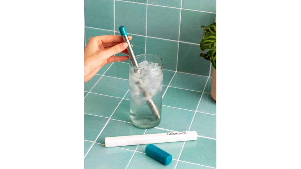 LifeStraw Sip Straw Filter With Carry Case, Laguna Teal, LSSIP1LT01