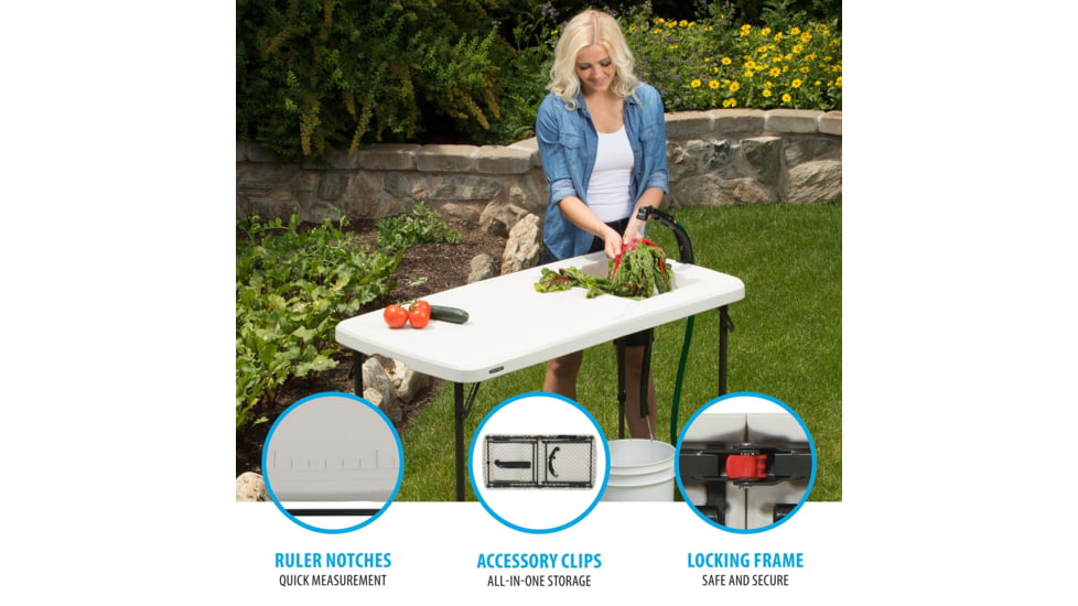 Lifetime Products 4-Foot Fillet Table, White, 280560