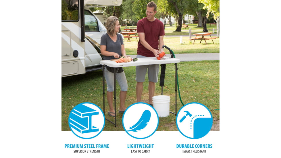 Lifetime Products 4-Foot Fillet Table, White, 280560