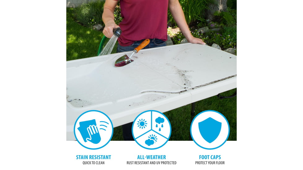 Lifetime Products 4-Foot Fillet Table, White, 280560