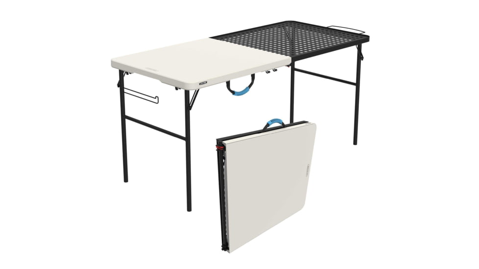 Lifetime Products 5-ft Fold-in-Half Camping Table, White, 280875