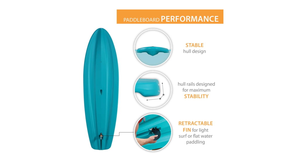 Lifetime Products Horizon 100 Stand-Up Paddleboard w/Paddle, Teal, 90715