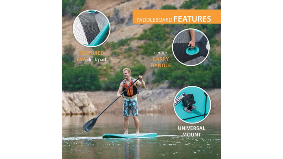 Lifetime Products Horizon 100 Stand-Up Paddleboard w/Paddle, Teal, 90715