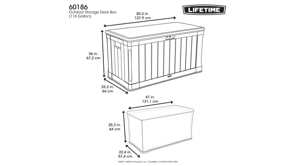Lifetime Products 116 Gallon Outdoor Storage Deck Box