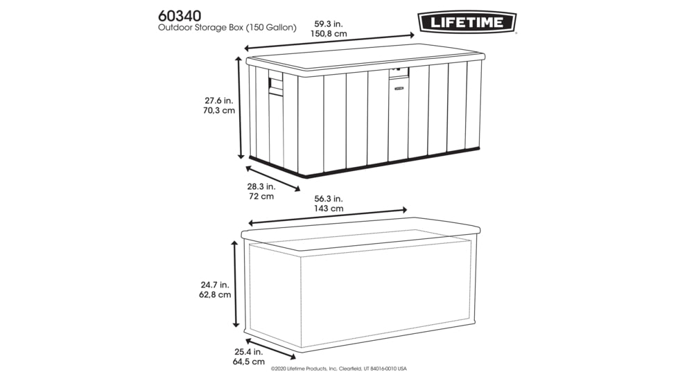 Lifetime Products 150 Gallon Outdoor Storage Deck Box