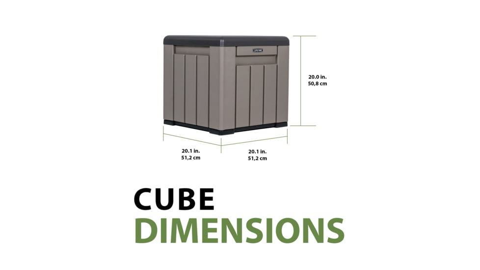 Lifetime Products 25 Gallon Outdoor Storage Cube