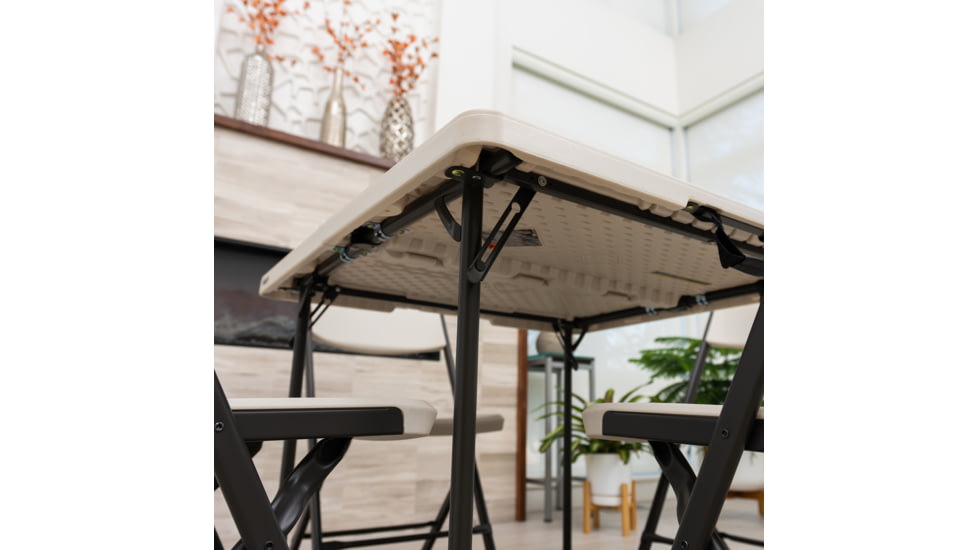 Lifetime Products 37-Inch Fold-In-Half Table and 4 Chairs Set