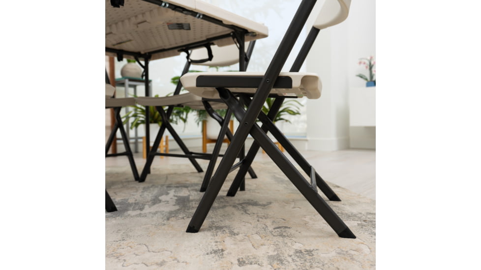 Lifetime Products 37-Inch Fold-In-Half Table and 4 Chairs Set