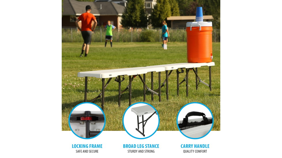 Lifetime Products 5-Foot Fold-In-Half Light Commercial Bench