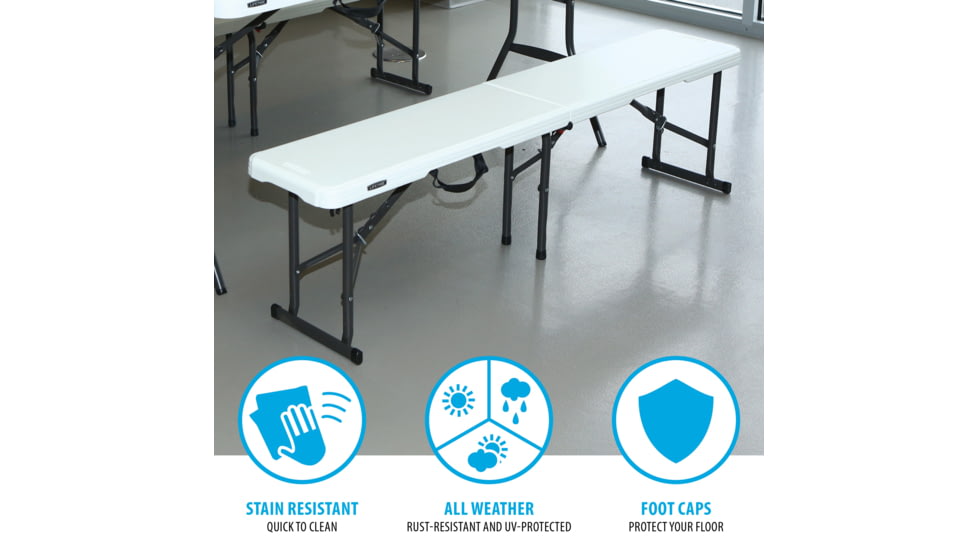 Lifetime Products 5-Foot Fold-In-Half Light Commercial Bench