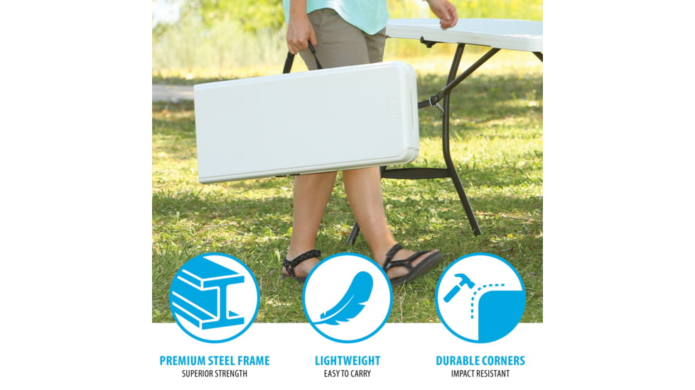 Lifetime Products 5-Foot Fold-In-Half Light Commercial Bench