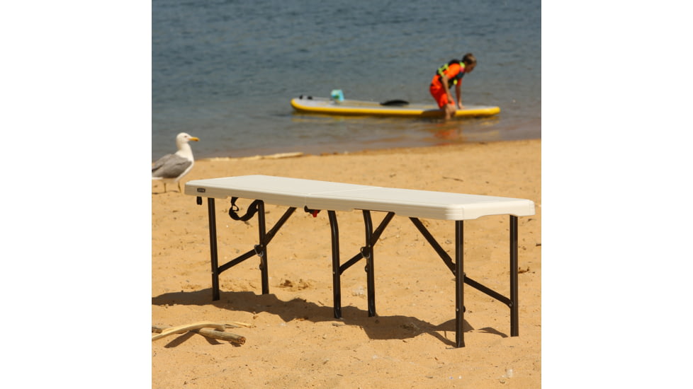 Lifetime Products 5-Foot Fold-In-Half Light Commercial Bench
