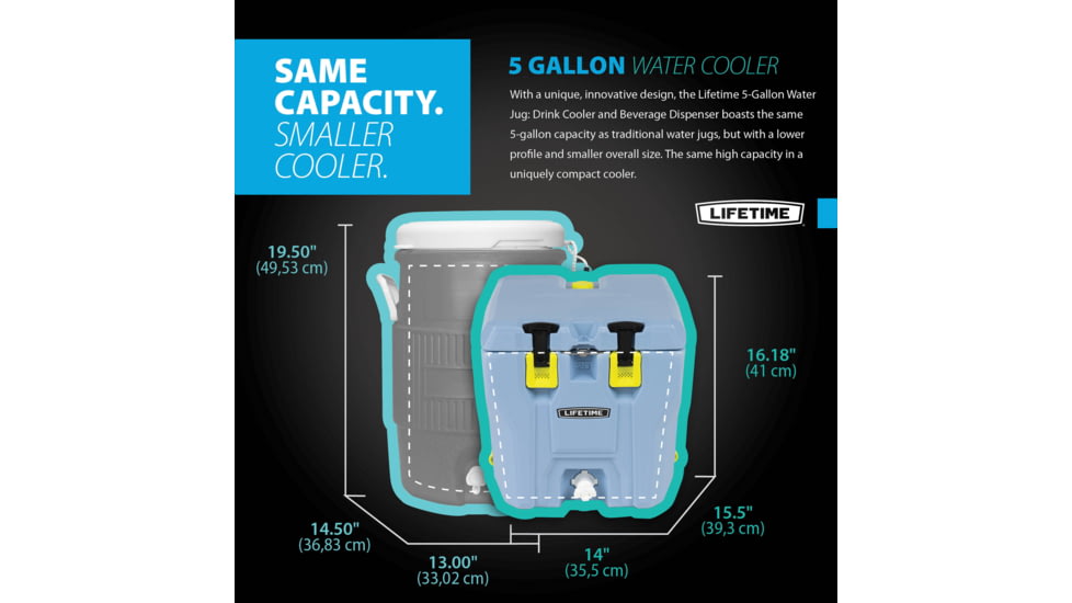 Lifetime Products 5 Gallon Drink Cooler &amp; Beverage Dispenser