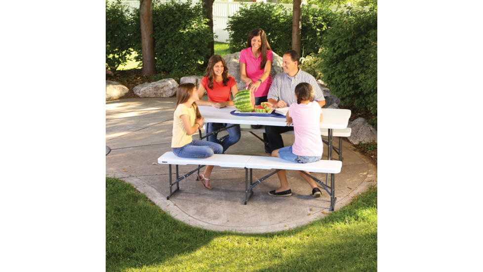 Lifetime Products 6-Foot Fold-In-Half Light Commercial Bench