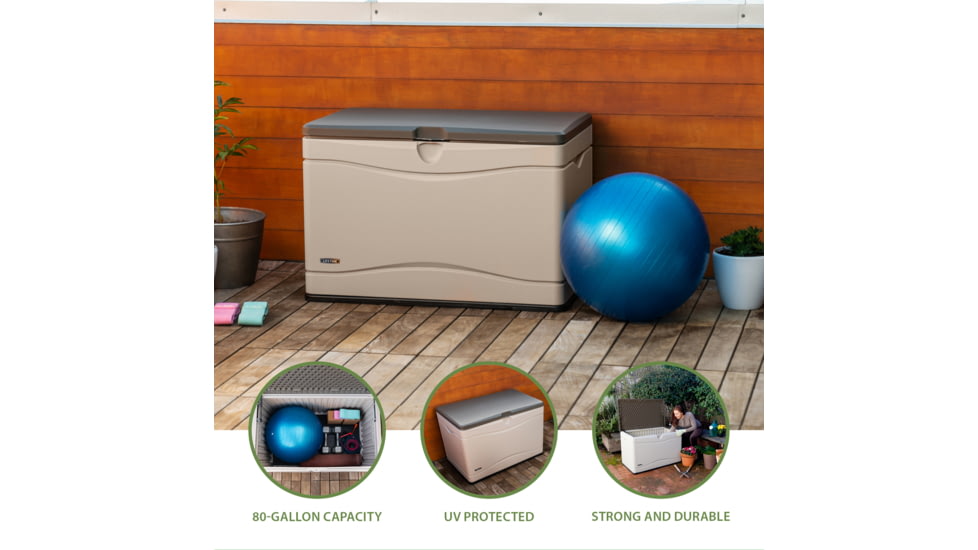 Lifetime Products 80 Gallon Outdoor Storage Deck Box