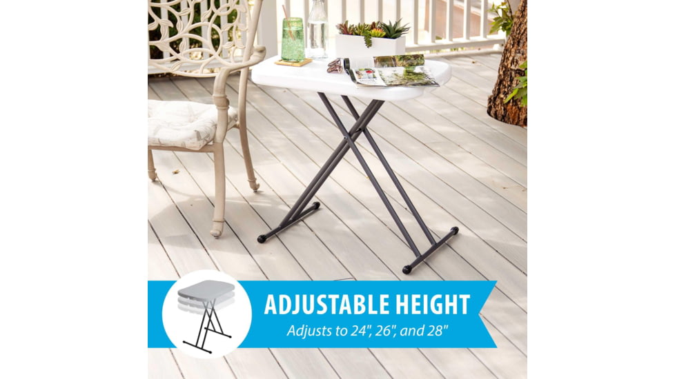 Lifetime Products Light Commercial 26-Inch Personal Table, White, 80251