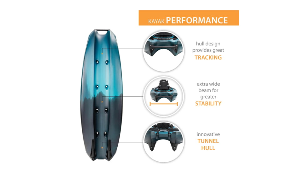 Lifetime Products Manta Angler 100 Fishing Kayak, Aurora Fusion, 91302