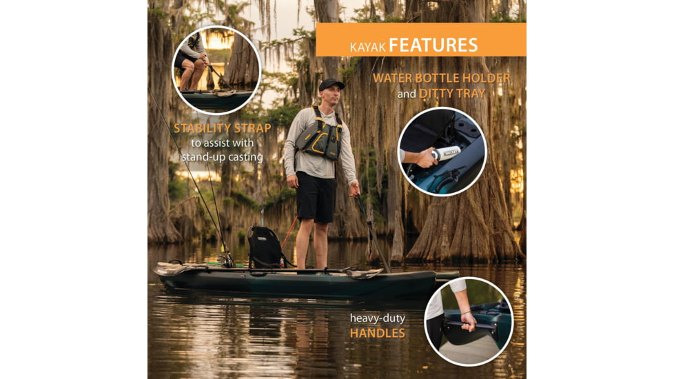 Lifetime Products Manta Angler 100 Fishing Kayak, Aurora Fusion, 91302
