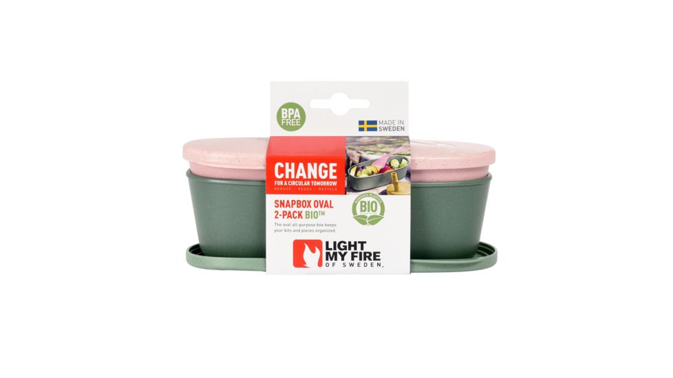 Light My Fire SnapBox Oval 2-Pack, SandyGreen/DustyPink, LMF-2404111313