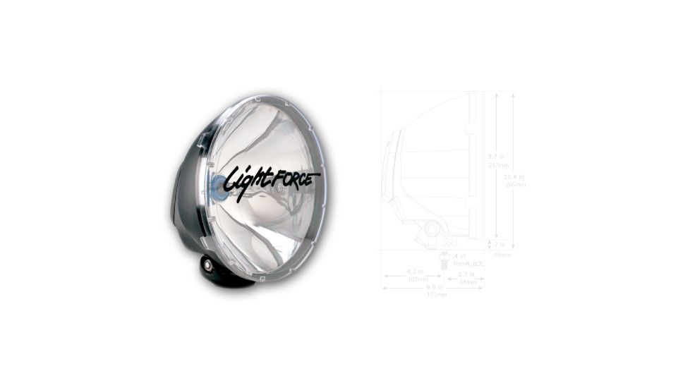Lightforce Driving Light Hid 240Mm - Single Unit 12 Volt 35 Watt DL240HID