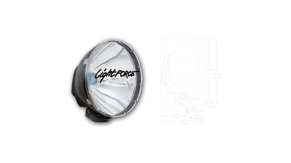 Lightforce Driving Light Xgt 240, Single Unit 12 Volt 100 Watt, DL240XGT-GJQC