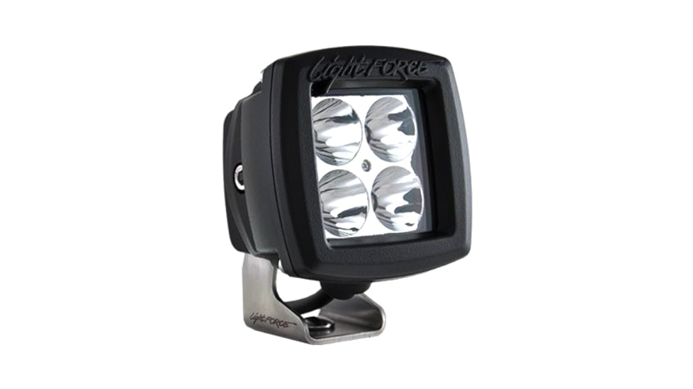 Lightforce Performance Lighting 2 in Rok40 Dual Row 10W Chips Flashlight, Flood Beam Pair W/ Harness, Black, ROK40FPK