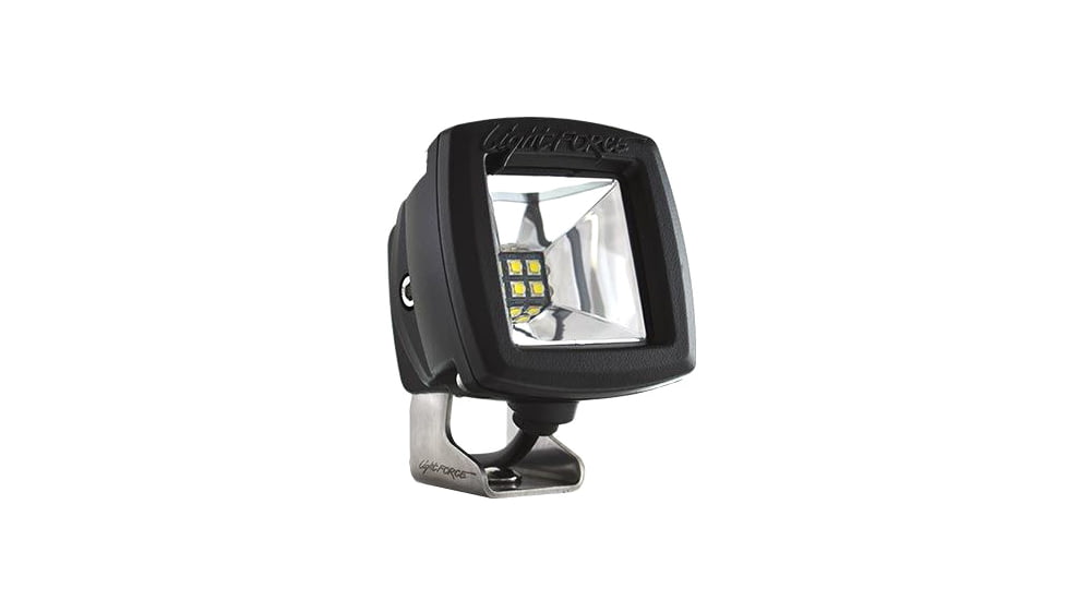 Lightforce Performance Lighting 2 in Rok40 Dual Row 10W Chips Flashlight, Ultra Flood Beam, Black, ROK40UF