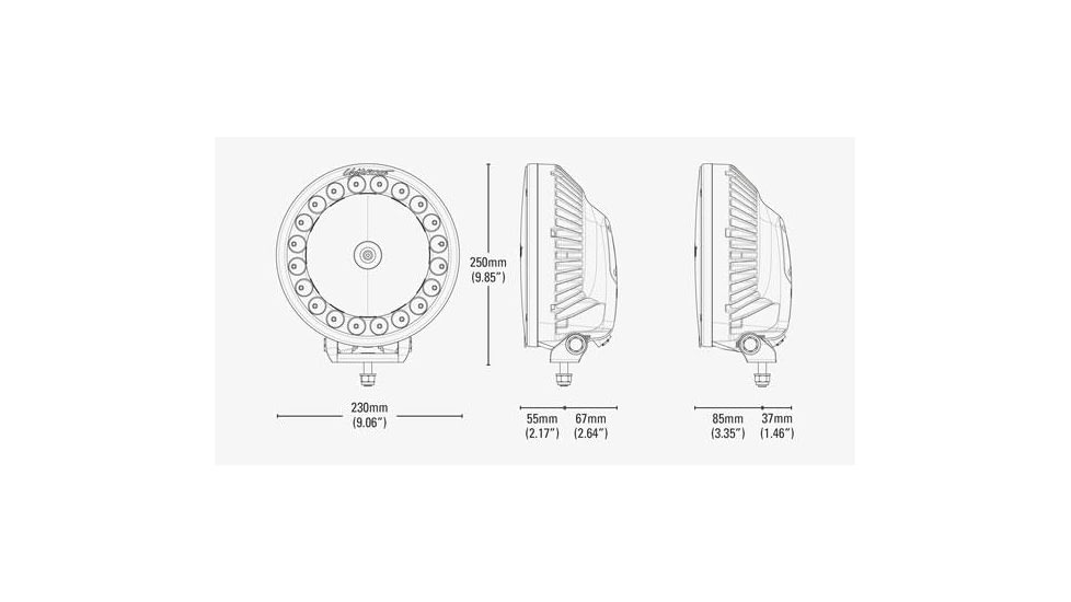 Lightforce Performance Lighting 9 in HTX 2 Hybrid 50W Hid Led Combo Flashlight w/Harness, Black, HTXMK2TP