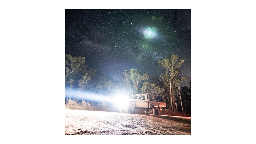 Lightforce Performance Lighting 9 in HTX 2 Hybrid 50W Hid Led Combo Flashlight w/Harness, Black, HTXMK2TP