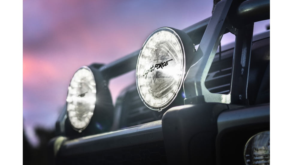 Lightforce Performance Lighting 9 in HTX 2 Hybrid 50W Hid Led Combo Flashlight w/Harness, Black, HTXMK2TP