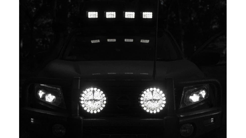 Lightforce Performance Lighting 9 in HTX 2 Hybrid 50W Hid Led Combo Flashlight w/Harness, Black, HTXMK2TP