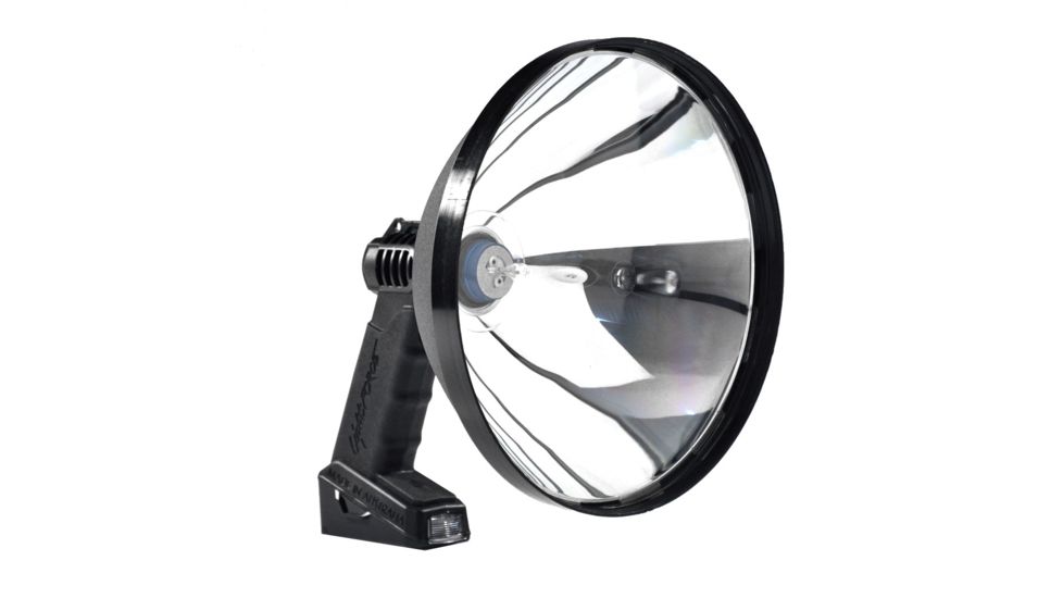 Lightforce Performance Lighting ENFORCER HALOGEN 240mm 100w Handheld Light, alligator clip connection, Black, EF240CC-GJQC